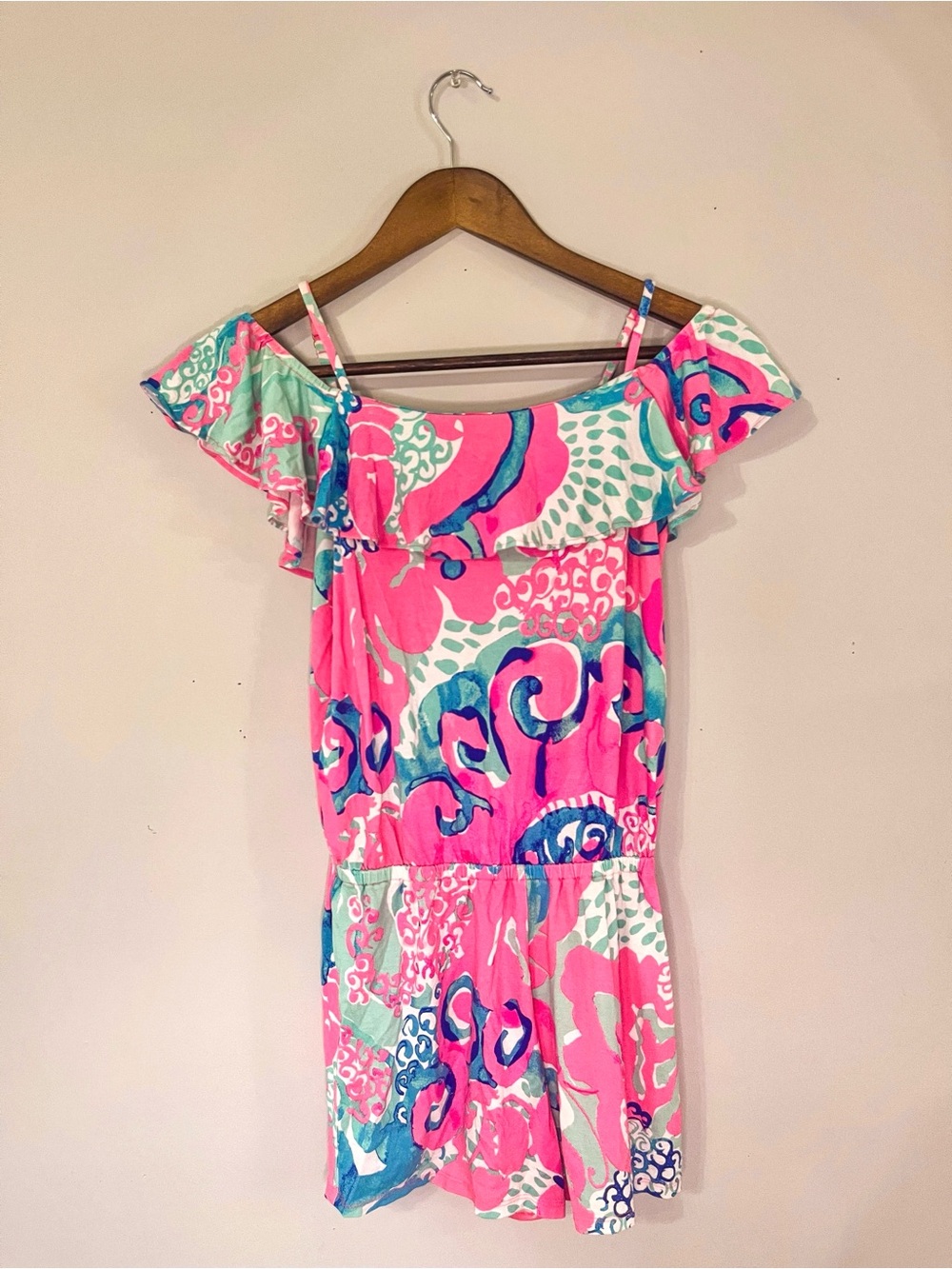 Lilly Pulitzer Romper in Coral Reef XXS